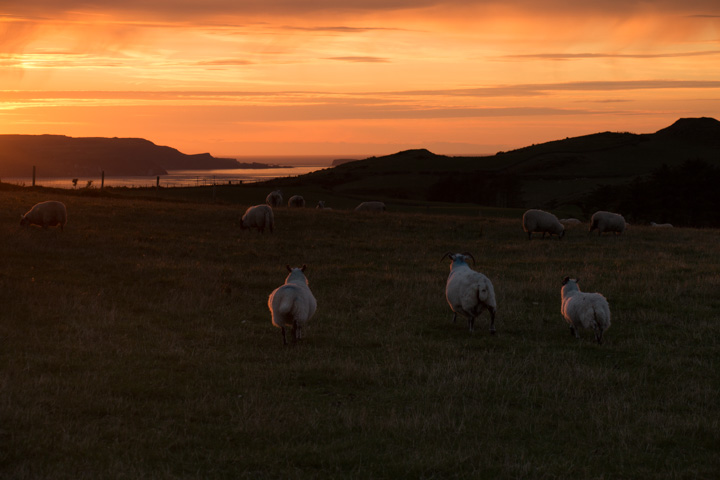 Sonnenuntergang, Fair Head, Irland